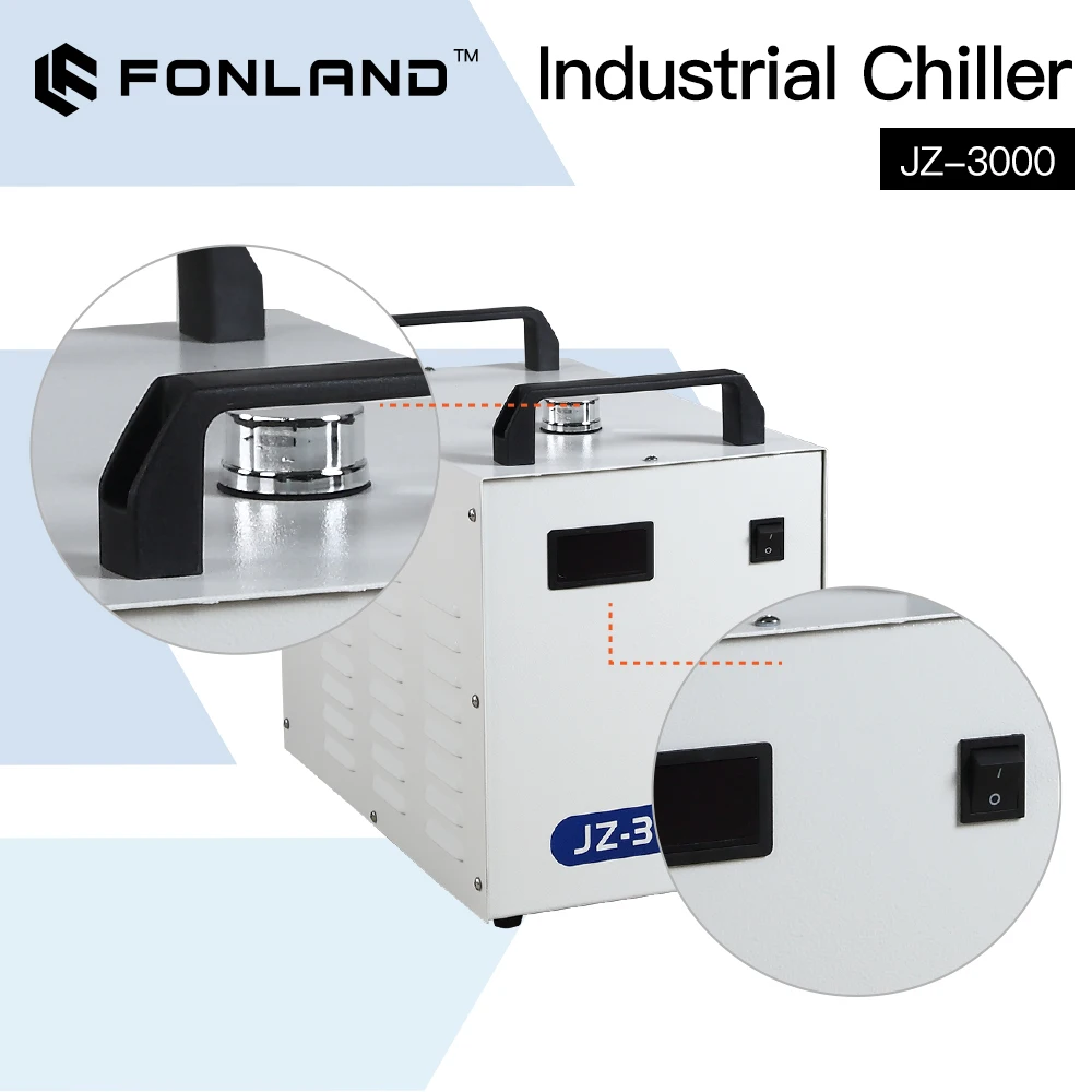 Laser Industrial Chiller - FONLAND JZ-3000 DG110V AG220V 산업용 냉각기,