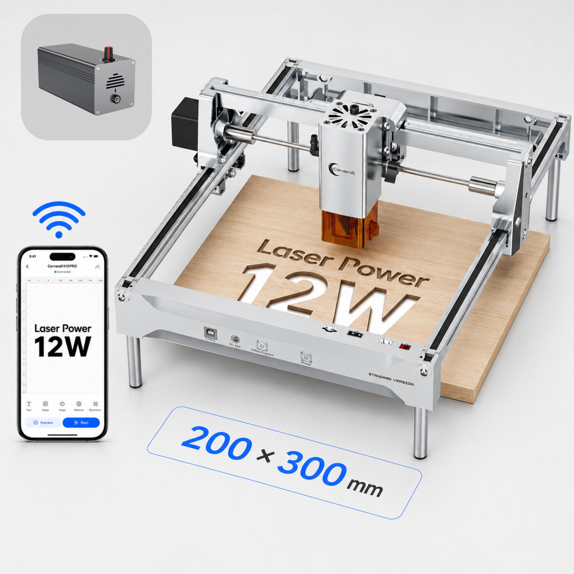 K15 PRO 12W 레이저 조각기 커터, MD12 에 - Industrial Laser Engraver 리뷰 및 가격